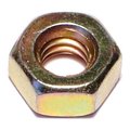 Midwest Fastener Hex Nut, 1/4"-20, Steel, Grade 8, Zinc Yellow, 50 PK 03715
